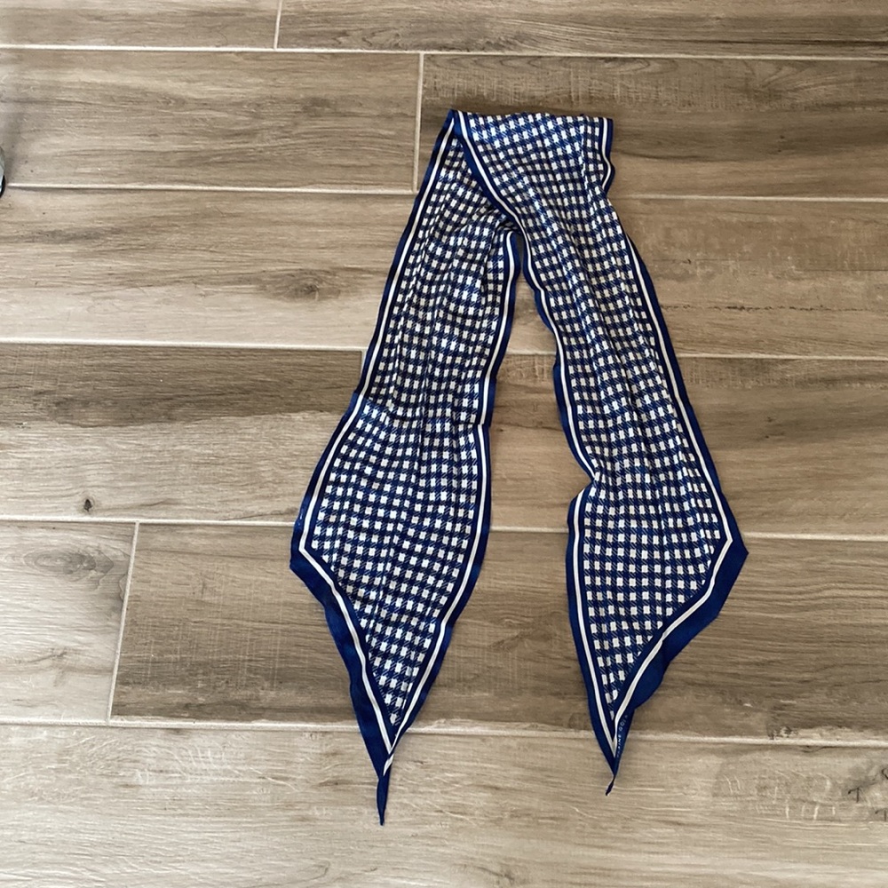 Vintage Elaine Gold check scarf - Picture 3 of 5